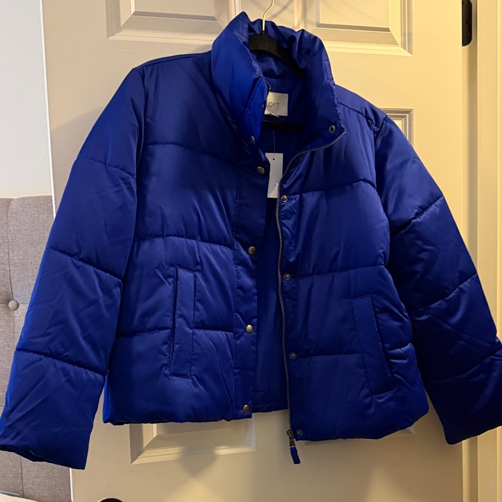 LOFT Royal Blue Quilted Jacket